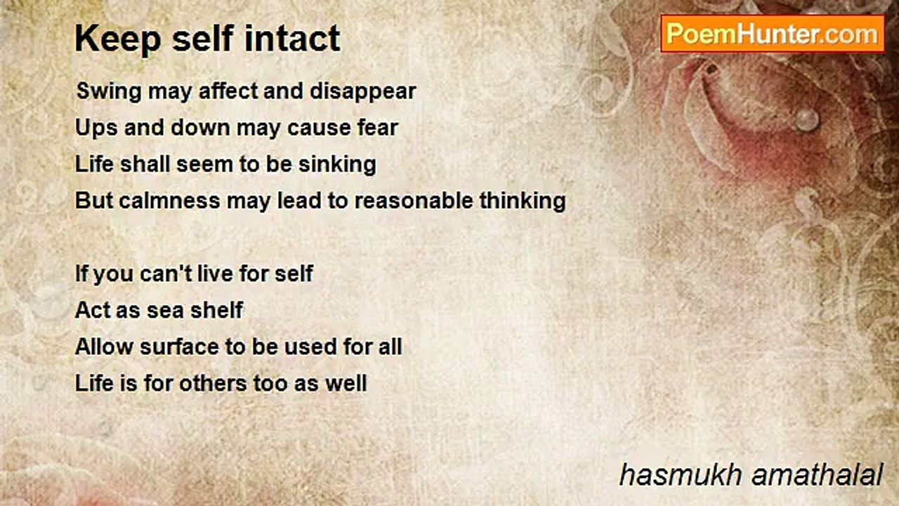 hasmukh amathalal - Keep self intact