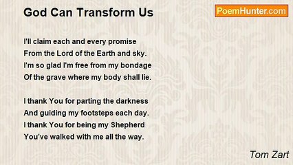 Tom Zart - God Can Transform Us