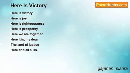 gajanan mishra - Here Is Victory