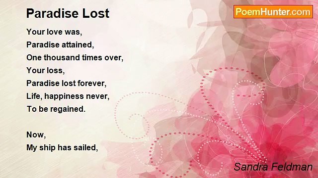 Sandra Feldman - Paradise Lost