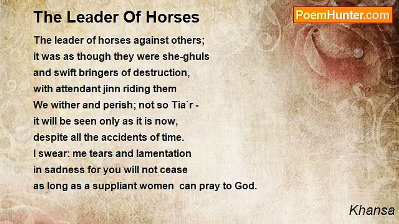 Khansa - The Leader Of Horses