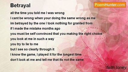 faith toney - Betrayal