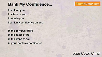 John Ugolo Umah - Bank My Confidence...