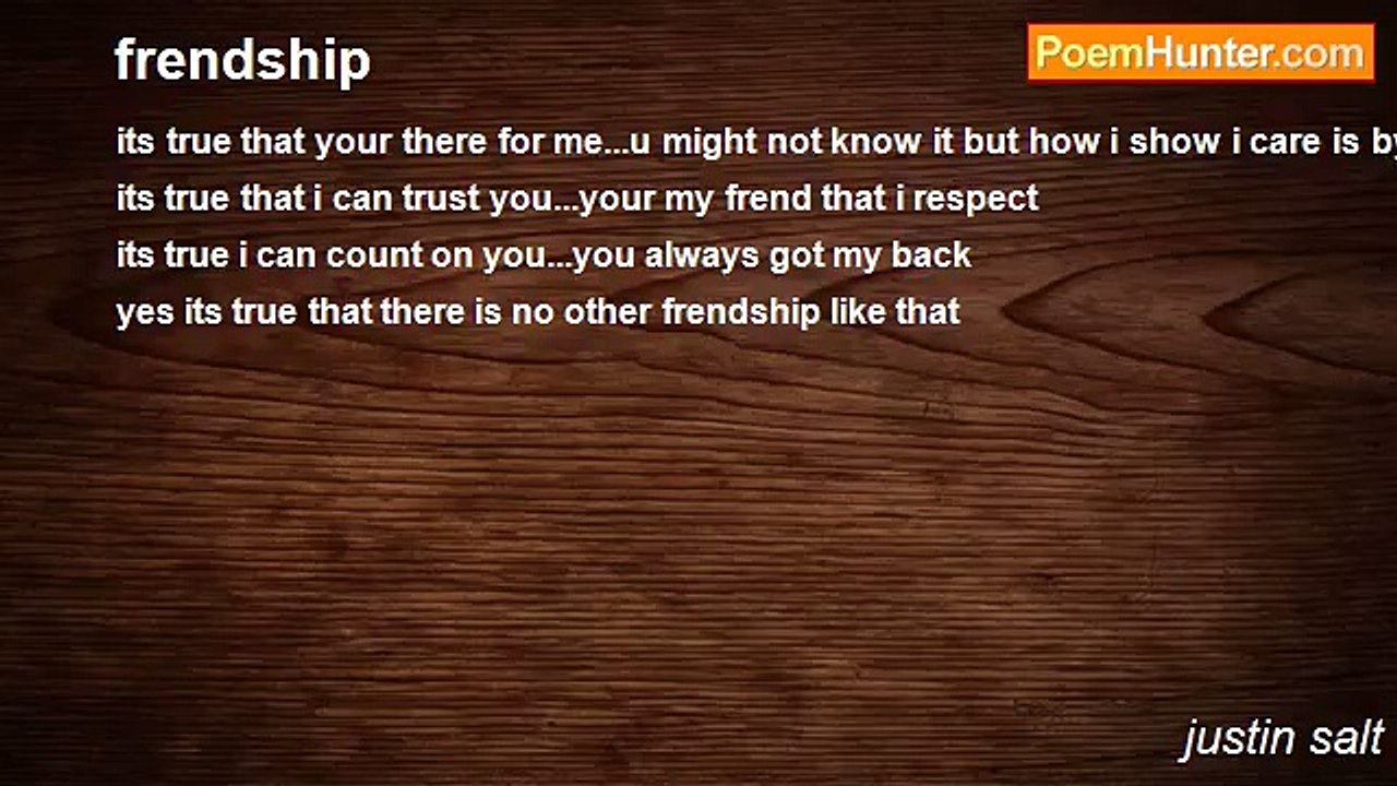 justin salt - frendship