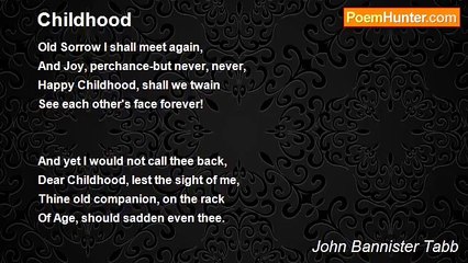 John Bannister Tabb - Childhood