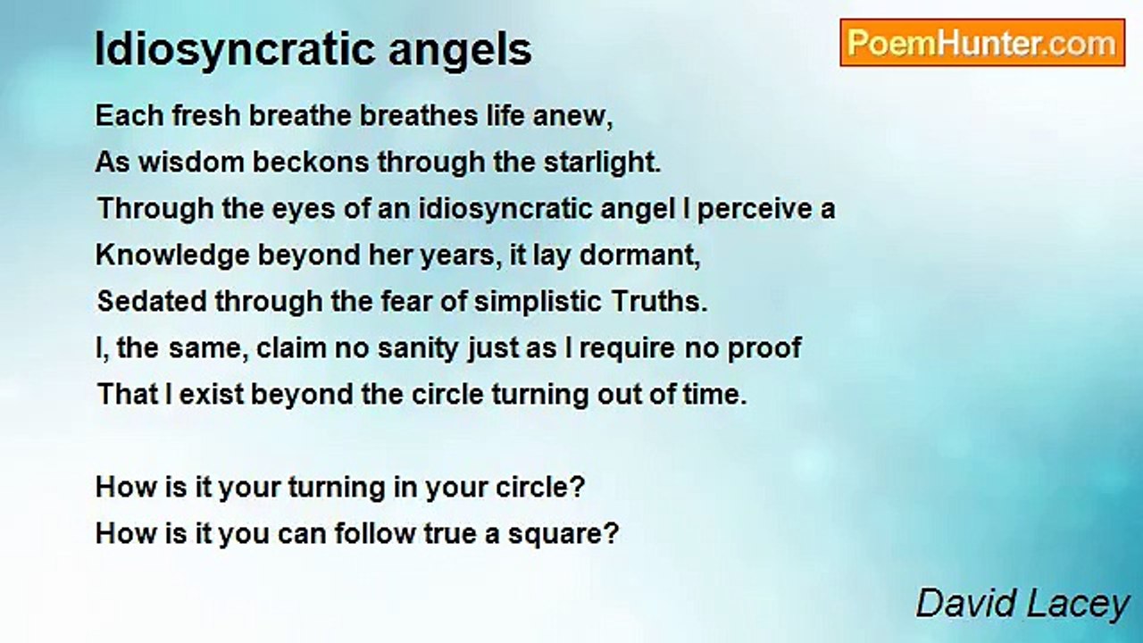 David Lacey - Idiosyncratic angels