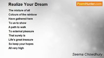 Seema Chowdhury - Realize Your Dream