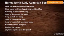 U Win Kyi - Burma Iconic Lady Aung San Suu Kyi (The Caged Bird)