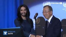 Autriche : Conchita Wurst a chanté devant Ban Ki-moon