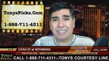 Wyoming Cowboys vs. Utah St Aggies Free Pick Prediction NCAA College Football Odds Preview 11-7-2014