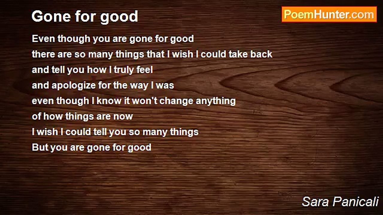 Sara Panicali - Gone for good