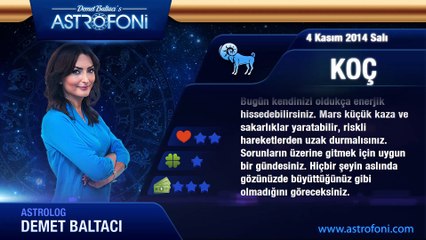 KOÇ Burcu, GÜNLÜK Astroloji Yorumu, 4 Kasım 2014