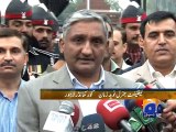 Lahore Lieutenant General Naveed Zaman Talking to media-Geo Reports-03 Nov 2014