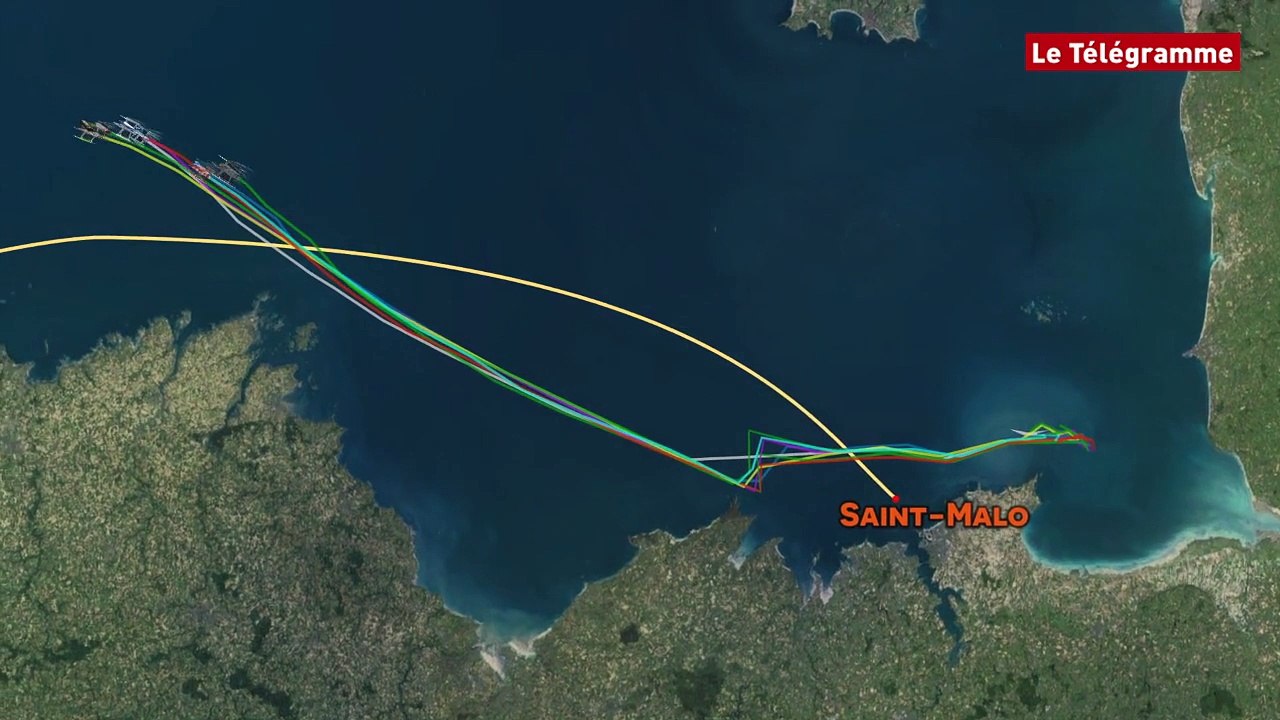 Route du Rhum. Cartographie - Ultime - Jour 1