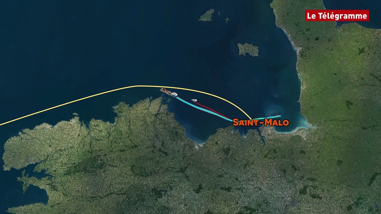 Route du Rhum. Cartographie - Imoca - Jour 1