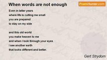 Gert Strydom - When words are not enough