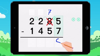 Poser une soustraction méthode 2 - vidéo 7
