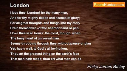 Philip James Bailey - London