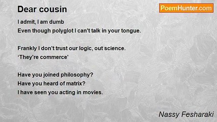 Nassy Fesharaki - Dear cousin