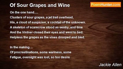 Jackie Allen - Of Sour Grapes and Wine