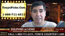 Detroit Lions vs. Miami Dolphins Free Pick Prediction NFL Pro Football Odds Preview 11-9-2014