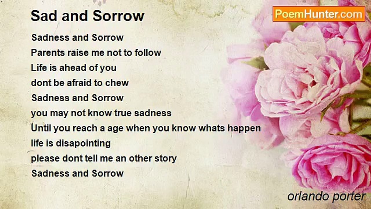 orlando porter - Sad and Sorrow