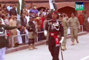 Flag lowering ceremony at Wagah Border held with full of enthusiasm at Pakistani side