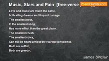 James Sinclair - Music, Stars and Pain  [free-verse poetry]