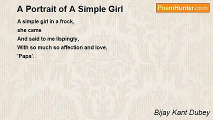 Bijay Kant Dubey - A Portrait of A Simple Girl