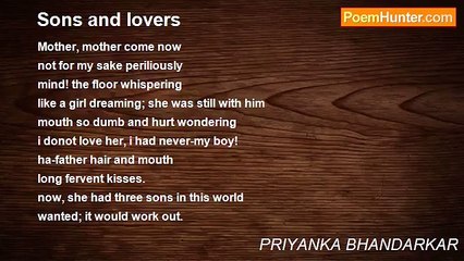 PRIYANKA BHANDARKAR - Sons and lovers