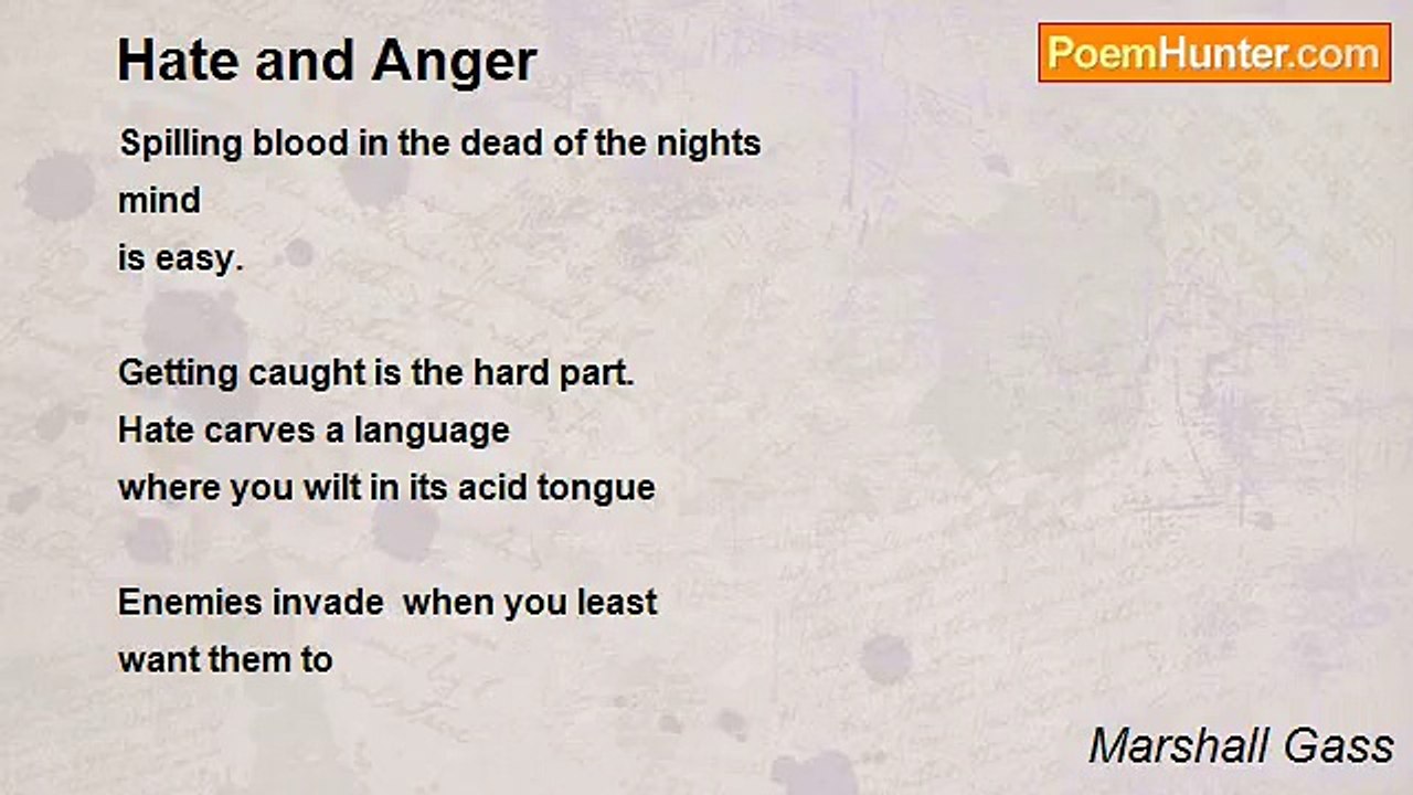 Marshall Gass - Hate and Anger
