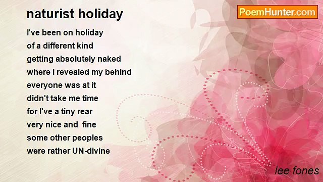 lee fones - naturist holiday