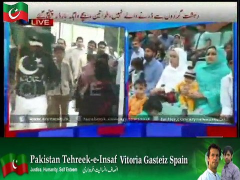 Pakistanis chanting Pakistan Zindabad , while Indian stands at the background appear empty, at Wagah border Lahore