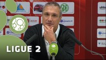Conférence de presse Valenciennes FC - Angers SCO (1-0) : Bernard  CASONI (VAFC) - Stéphane MOULIN (SCO) - 2014/2015