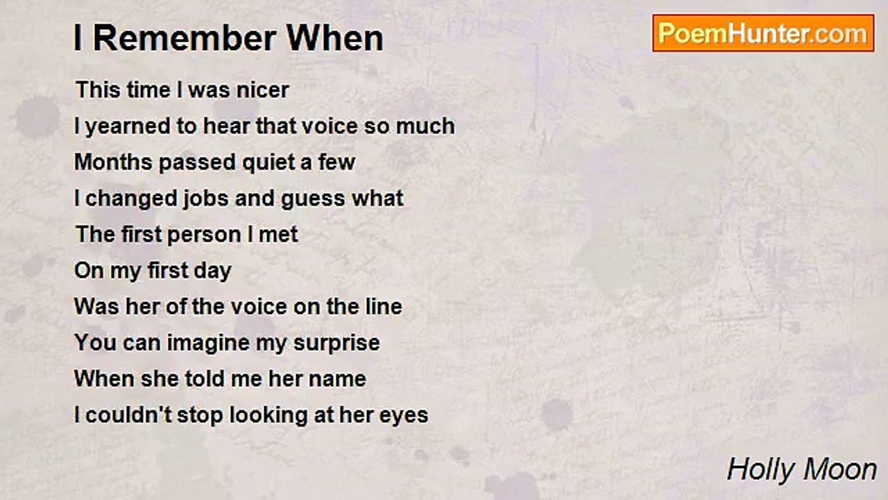 Holly Moon - I Remember When