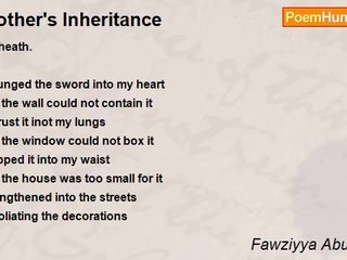 Fawziyya Abu Khalid - Mother's Inheritance