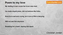 Christian Jordan - Poem to my love