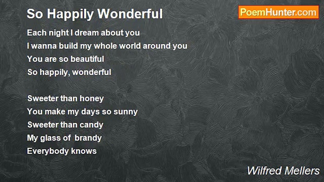Wilfred Mellers - So Happily Wonderful