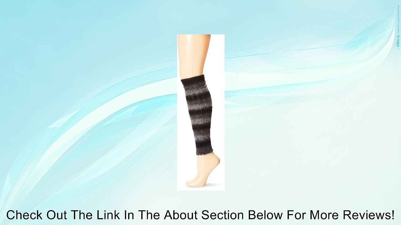 Steve Madden Legwear Women's Gradient Stripe Crochet Knit Leg Warmer, Black, 9-11 Review