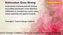 Terence George Craddock (Spectral Images and Images Of Light) - Nationalism Gone Wrong