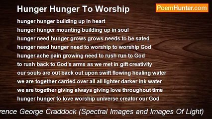 Terence George Craddock (Spectral Images and Images Of Light) - Hunger Hunger To Worship