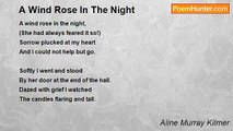 Aline Murray Kilmer - A Wind Rose In The Night