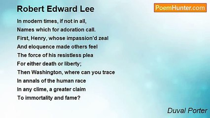 Duval Porter - Robert Edward Lee
