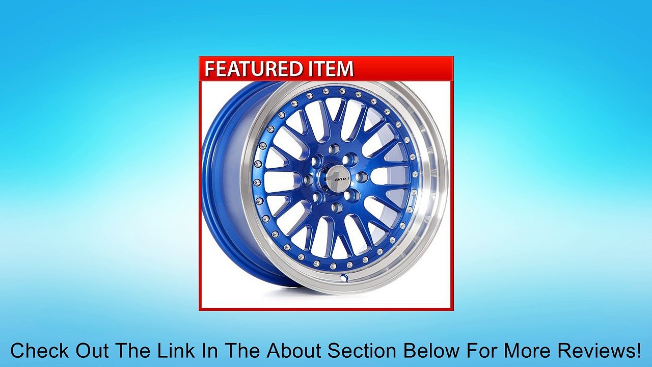 Avid.1 AV-12 15 15x8 4-100 +15 BLUE WHEELS RIMS MAZDA MIATA HONDA CIVIC INTEGRA Review