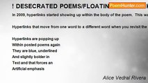 Alice Vedral Rivera - ! DESECRATED POEMS/FLOATING HYPERLINK INVASION (PH Advertising Commentary 2009)
