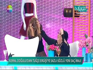 Kemal Doğulu, Tuğçe Ergişi'nin saçlarını kesti