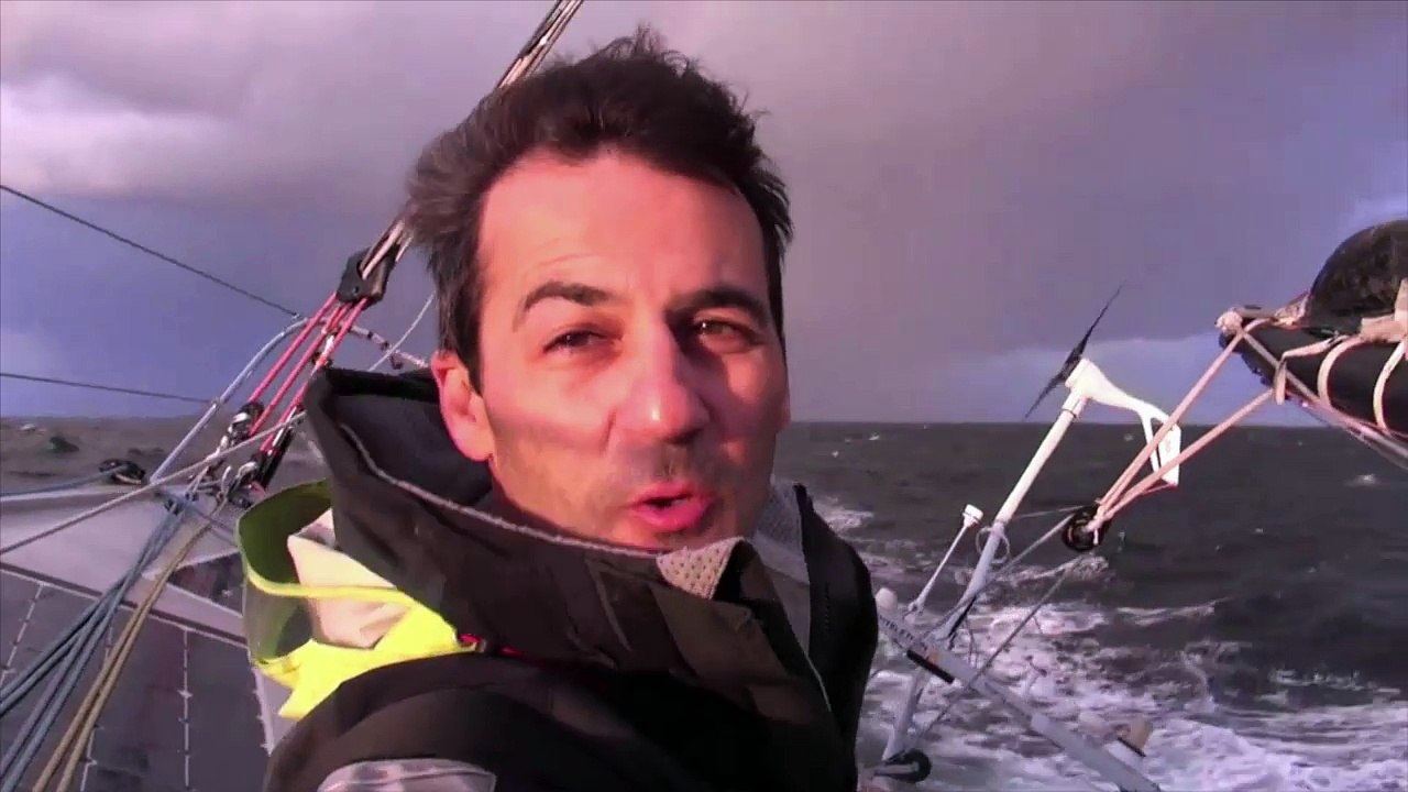 Un arc en ciel et du vent fort pour Alessandro Di Benedetto