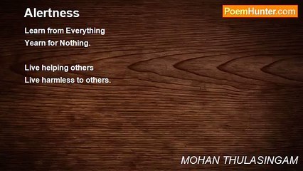 MOHAN THULASINGAM - Alertness