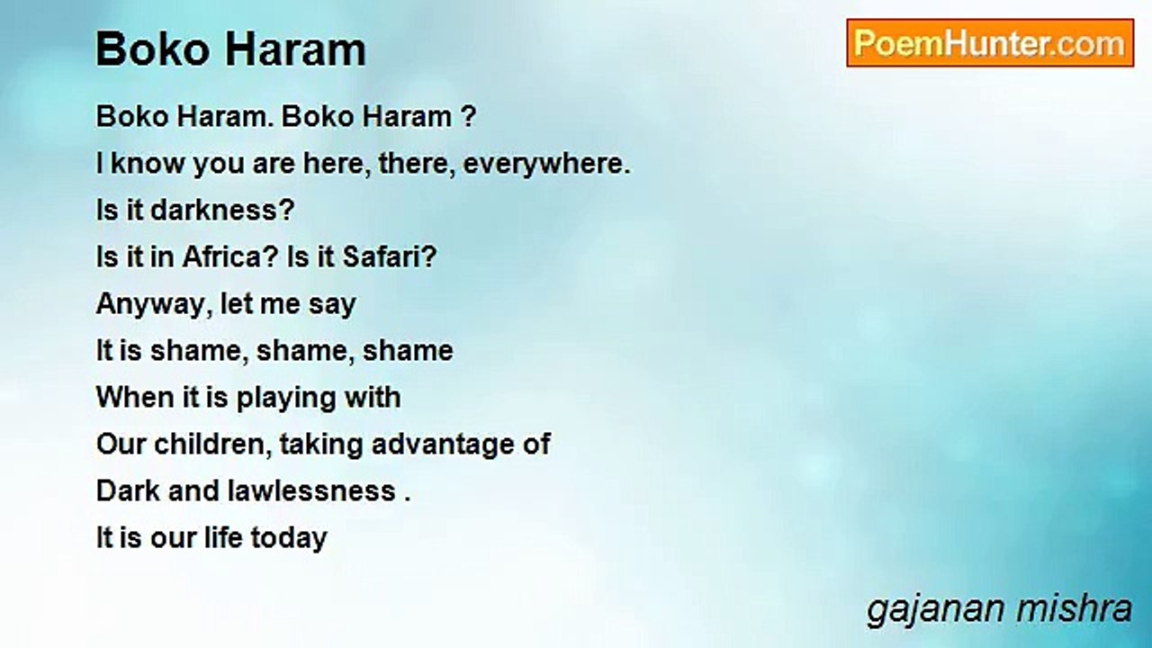 gajanan mishra - Boko Haram