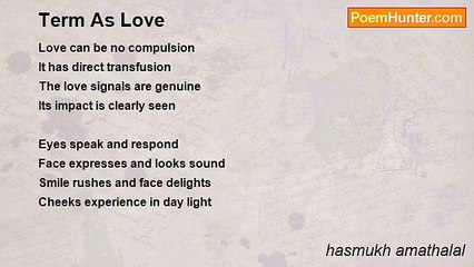 hasmukh amathalal - Term As Love